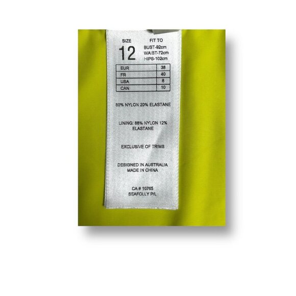 Seafolly US 8 Summer of Love High Cut Bikini Bottom Yellow Floral NWT Swim Pant - Picture 9 of 11